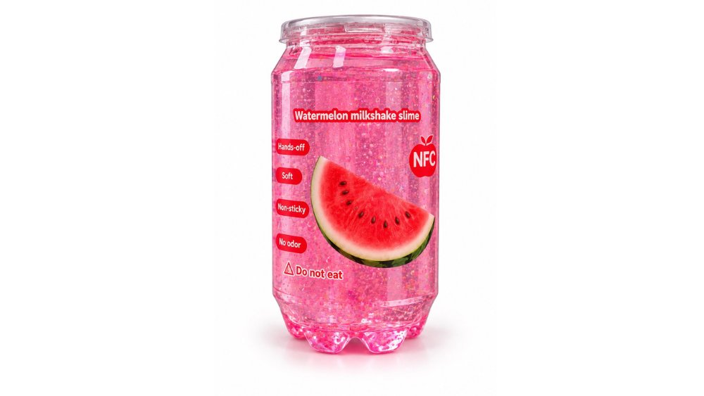 Watermelon Juice Bubble Slime – Glitter Sensory Slime Toy for Kids