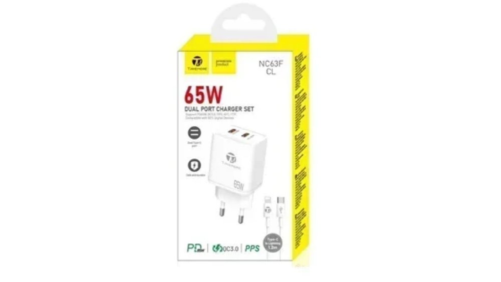 Fast Phone Charger Type C- lightning 65W
