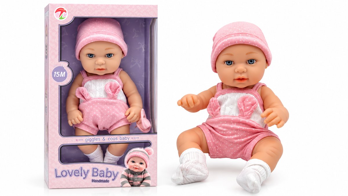 Lovely Baby Doll 15M with Pink Outfit, Hat & Socks