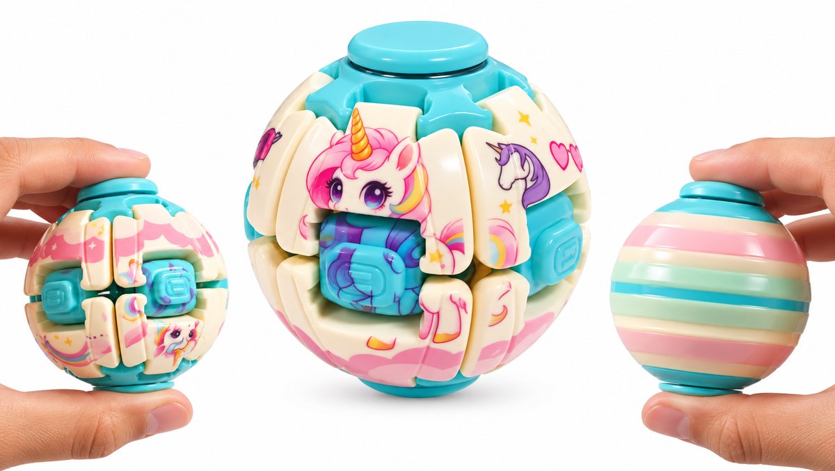 Unicorn Spin Pop Fidget Ball