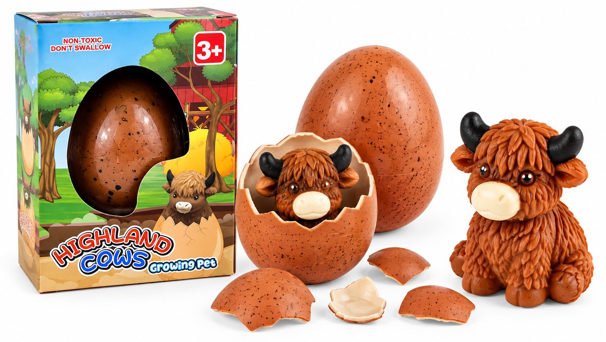 Highland Cow Growing Pet Egg