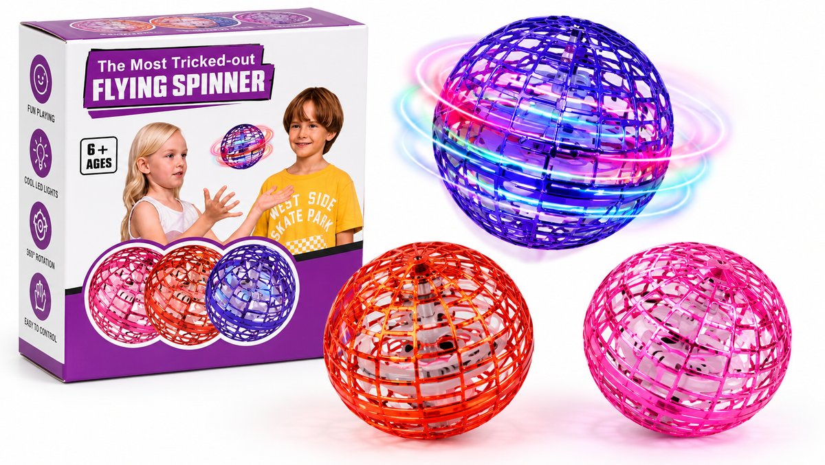 LED Flying Spinner Ball – 360° Flying Boomerang Toy