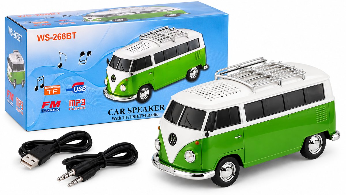 Retro Van Bluetooth Speaker with FM Radio, USB & MP3 – WS-266BT