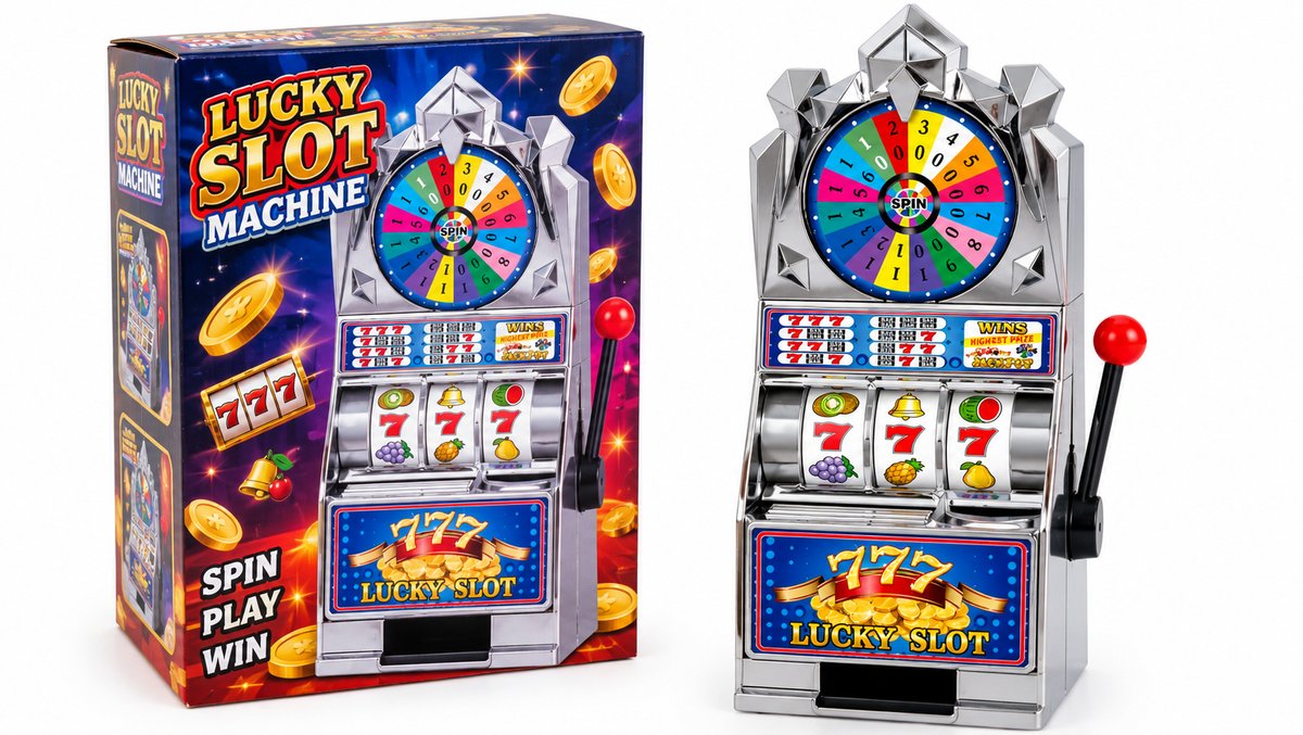 Mini Lucky Slot Machine with Spinning Wheel