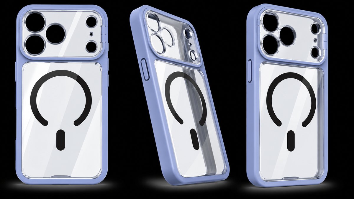 Clear MagSafe Phone Case with Full Camera Protection –turqoise 18 pro max