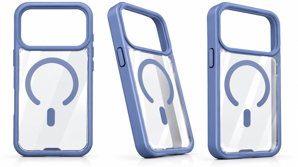 Clear MagSafe Phone Case with Open Camera Design – turqoise 18 pro max
