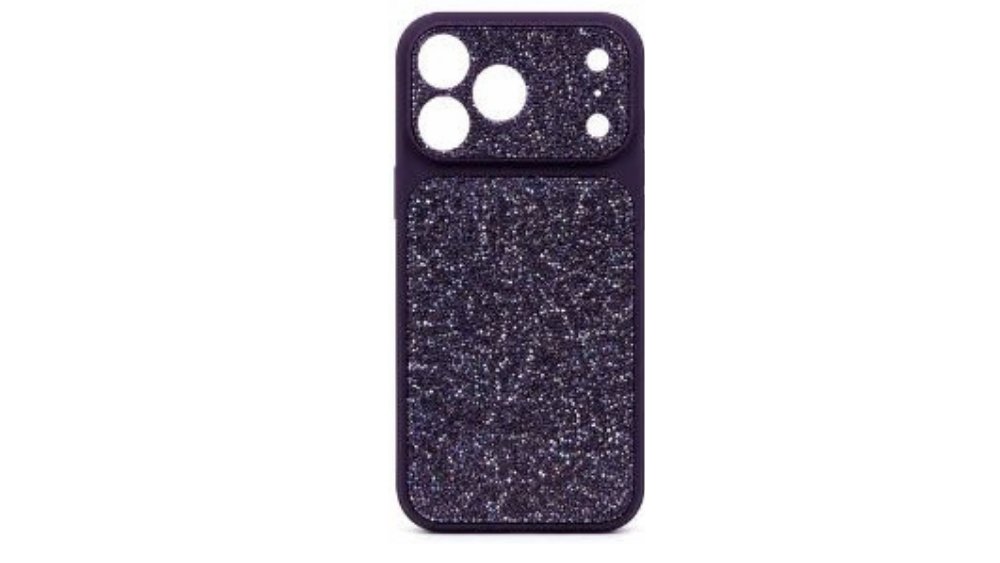 Glitter Phone Case with Full Camera Protection – purple 18 pro max