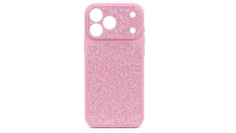 Glitter Phone Case with Full Camera Protection – Pink 18 pro max