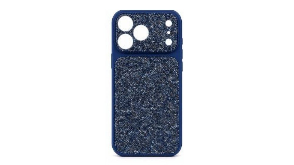 Glitter Phone Case with Full Camera Protection – Blue 18 pro max