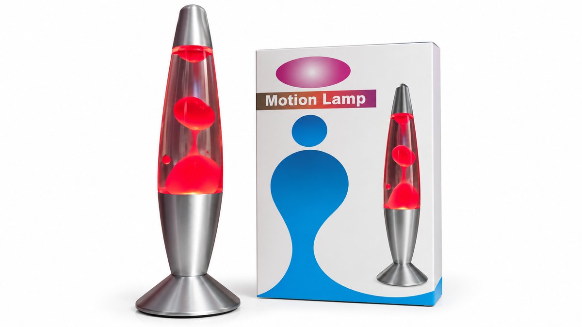 Retro Motion Lava Lamp – Red