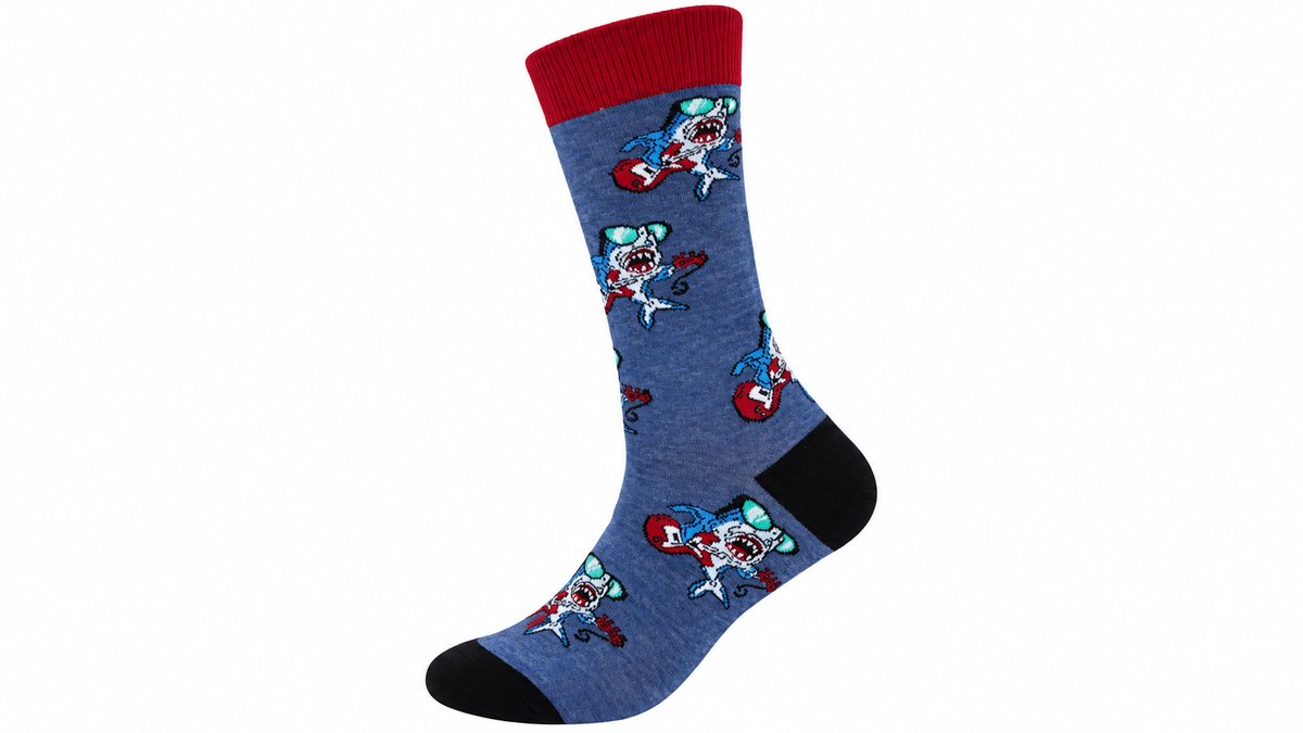 Rock Guitar Shark Long Socks