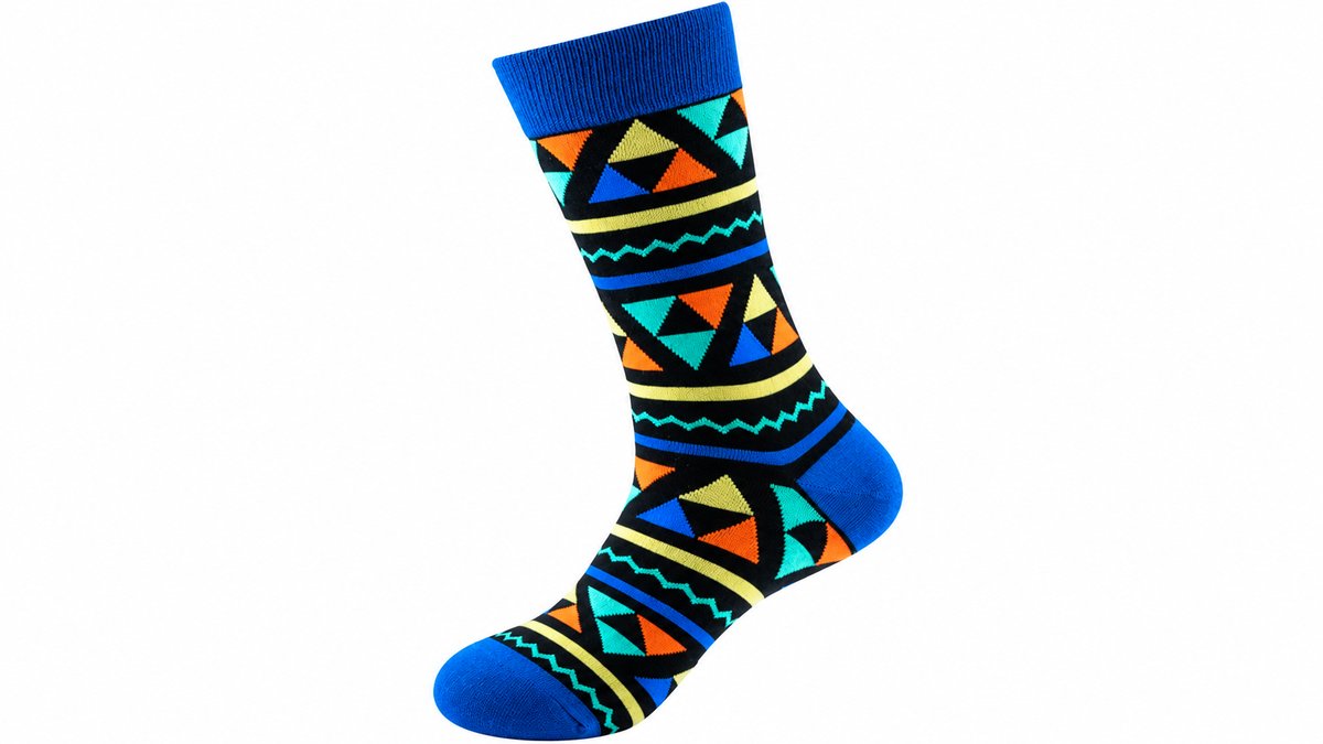 Colourful Geometric Pattern Long Socks