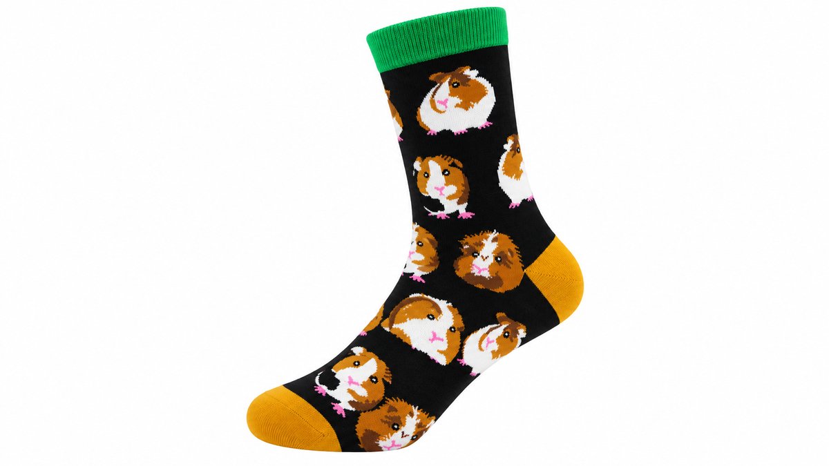 Guinea Pig Black Long Socks