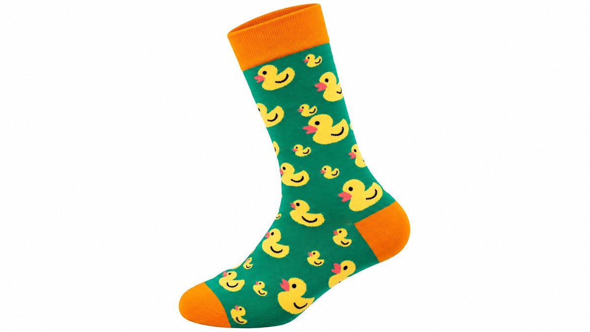 Green Floral Pattern Long Socks – Red & Pink Flowers