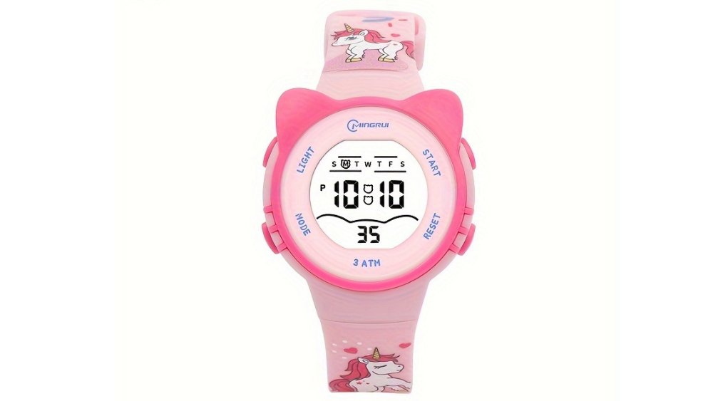 Mingrui Kids Digital Unicorn Watch – Pink Cat Ears | 3 ATM