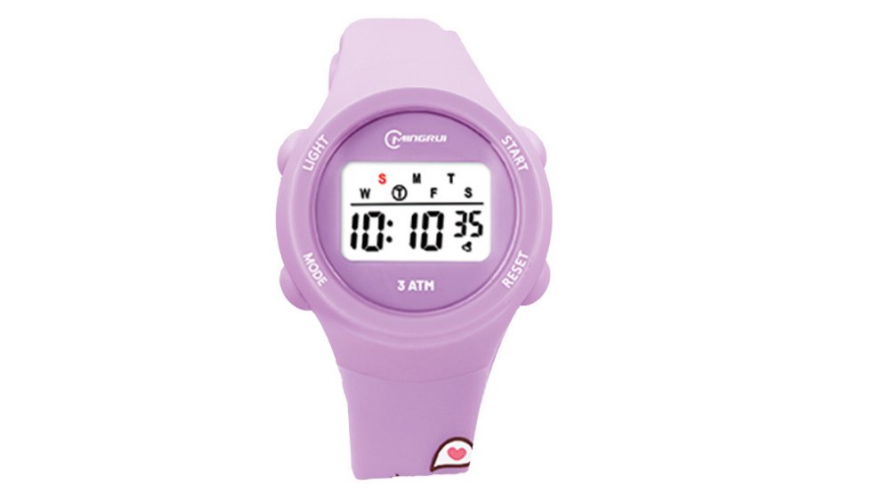 Kids Digital Sports Wristwatch – Light Purple | WR 30M