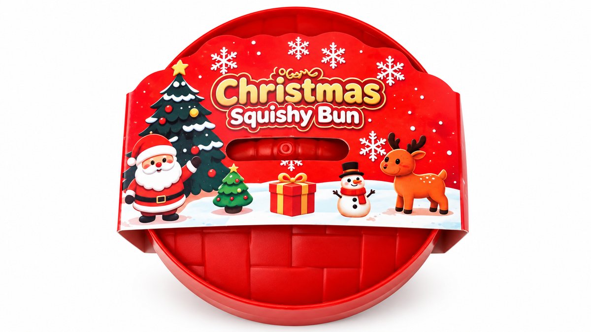 Christmas Squishy Bun – Festive Dumpling Stress Relief Fidget Toy water filled