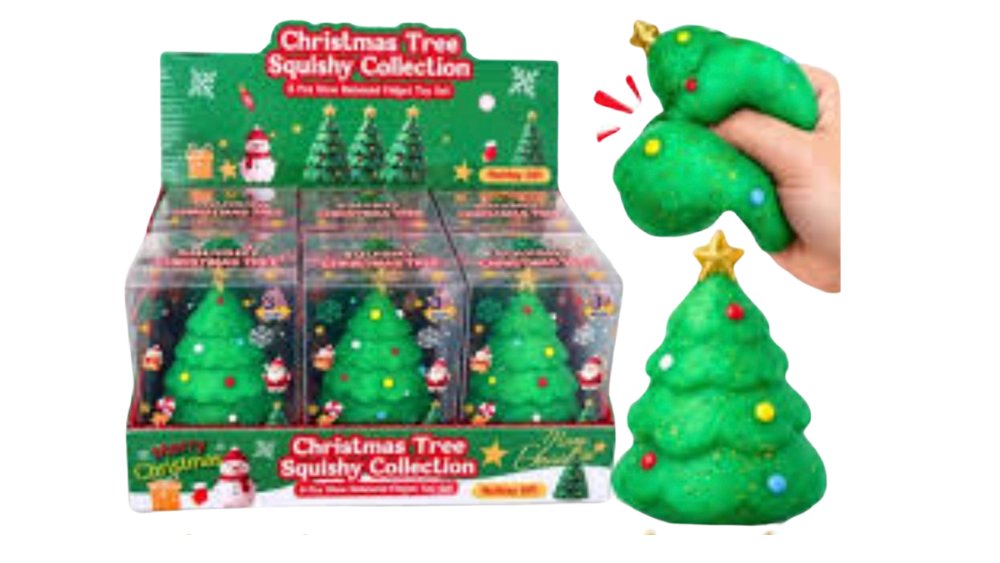 Jumbo Christmas Tree Squishy Toy 13cm – Giant Christmas Stress Relief Fidget Toy