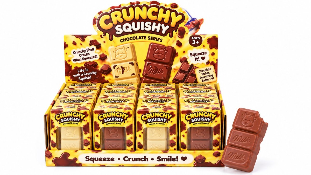 Crunchy Chocolate Bar Squishy Toy – Satisfying Crunchy Fidget Toy