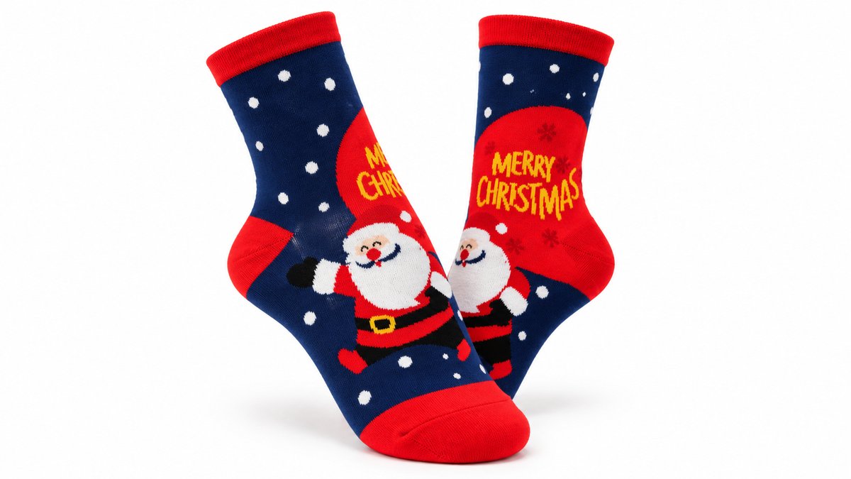 Christmas Socks – Happy Santa Claus Merry Christmas 36-40