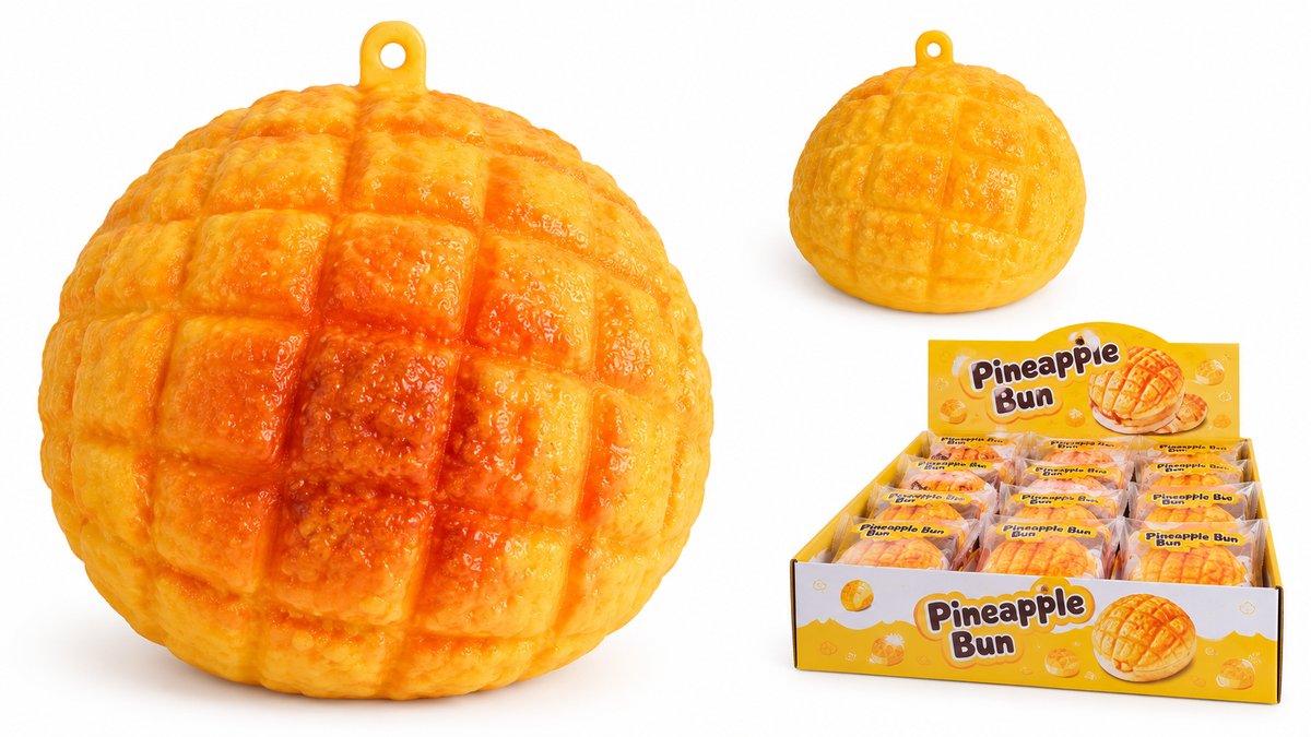 Crunchy Pineapple Bun Squishy – Realistic Bread Fidget Toy