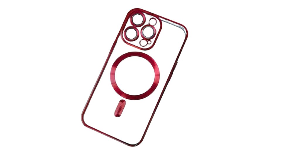 MagSafe Clear iPhone Case with red Edge – Slim, Protective iphone 15 pro