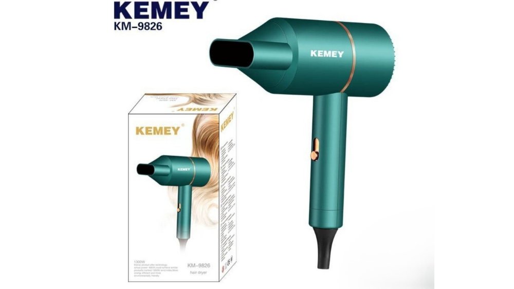 💨 KEMEY KM-9826 Professional Hair Dryer – 1300W