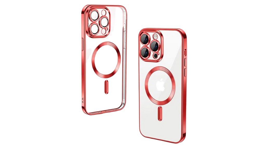 MagSafe Clear iPhone Case with red Edge – Slim, Protective Iphone 13promax