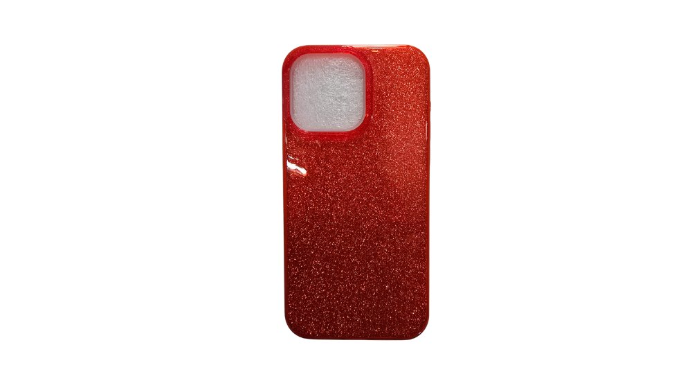 Red Double layer & glitter hard cover 15promax