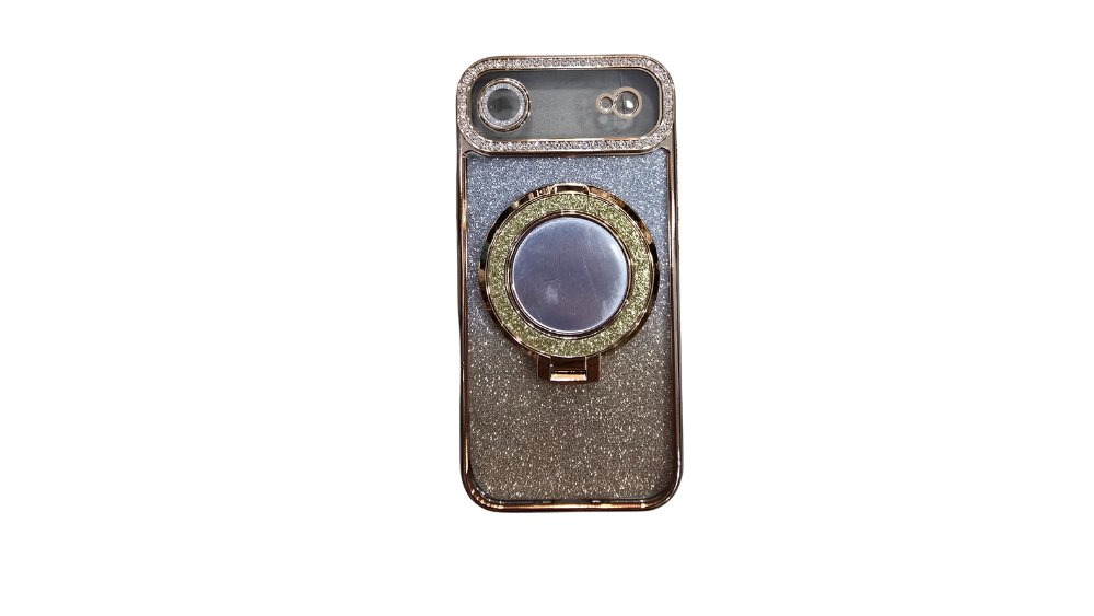 Glitter gold iPhone Case with Mirror, Ring Holder Iphone 17 air
