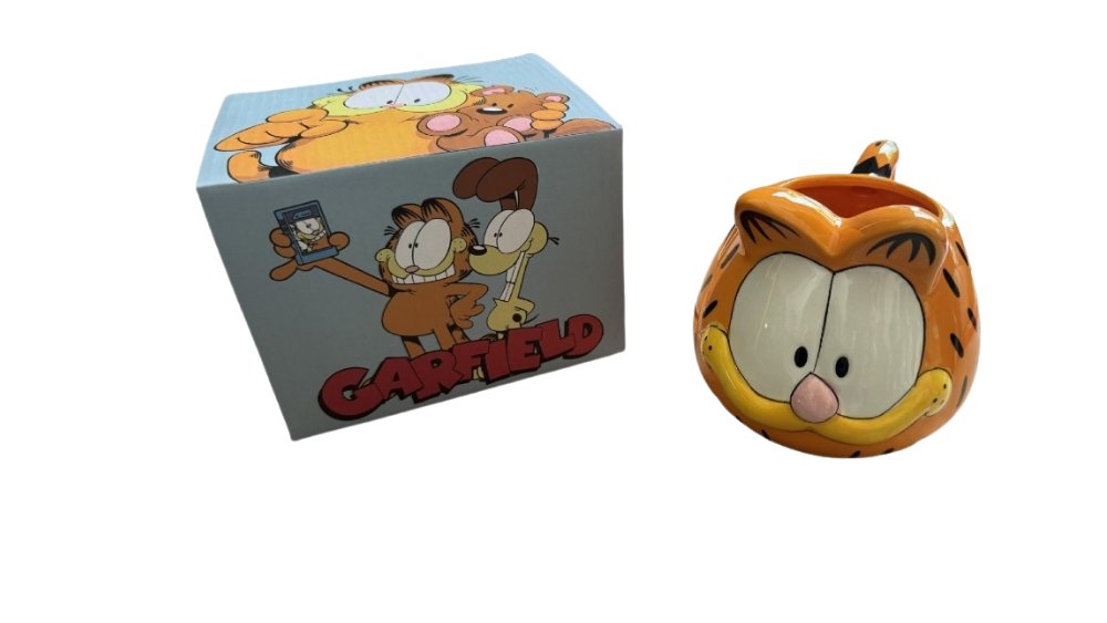 Garfield 3D Ceramic Mug – Funny Cartoon Coffee Cup with Gift Box