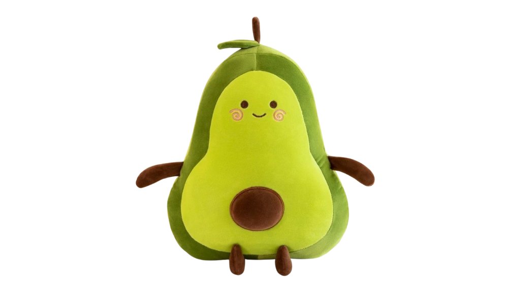 Cute Avocado Plush Toy 40cm – Soft & Cuddly Stuffed Pillow