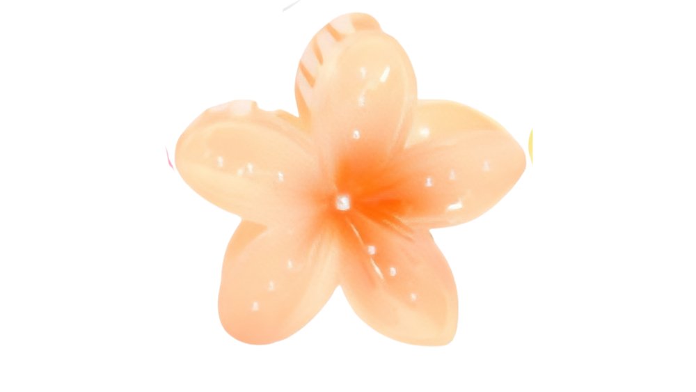 Peach Flower Hair Claw Clip