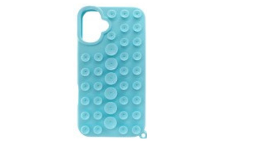Light blue Suction cup soft cover case 16pro