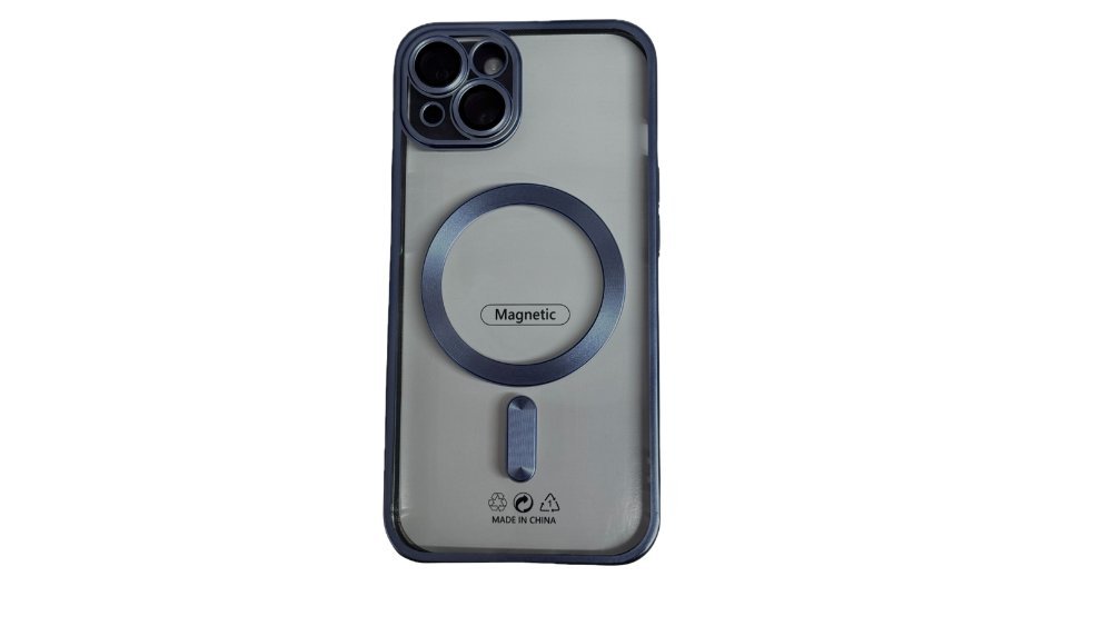 MagSafe Clear iPhone Case with blue Edge – Slim, Protective iphone 15