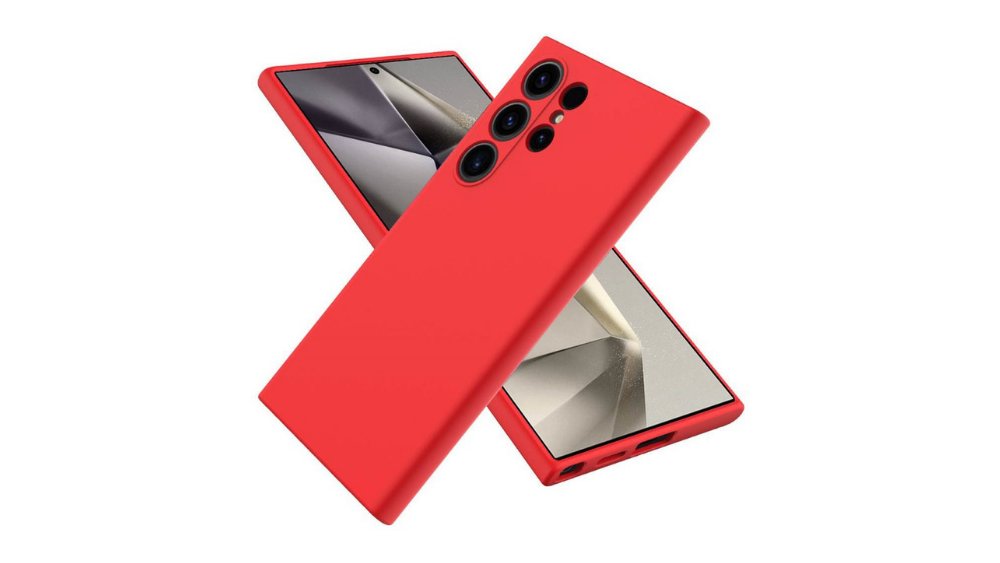 Red Silicone Case for Samsung S25 Ultra– Slim & Protective