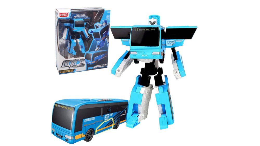 🟦 Transforming Robot – Blue Bus