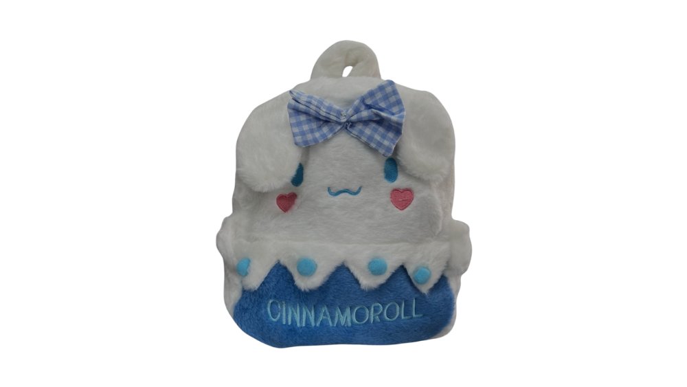 Cinnamoroll Plush Backpack – Cute Sanrio Bag (Blue & White)