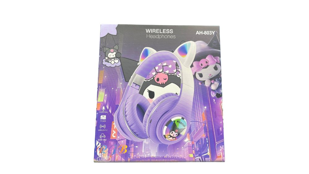 🎧 Kuromi Wireless Headphones – RGB Light Edition