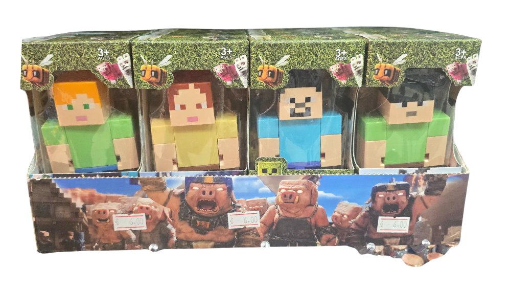 Minecraft Style Action Figures – Assorted Characters