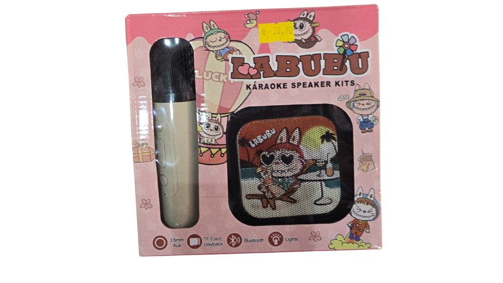 Labubu relaxing Karaoke Speaker Kit – Bluetooth Speaker with Microphone
