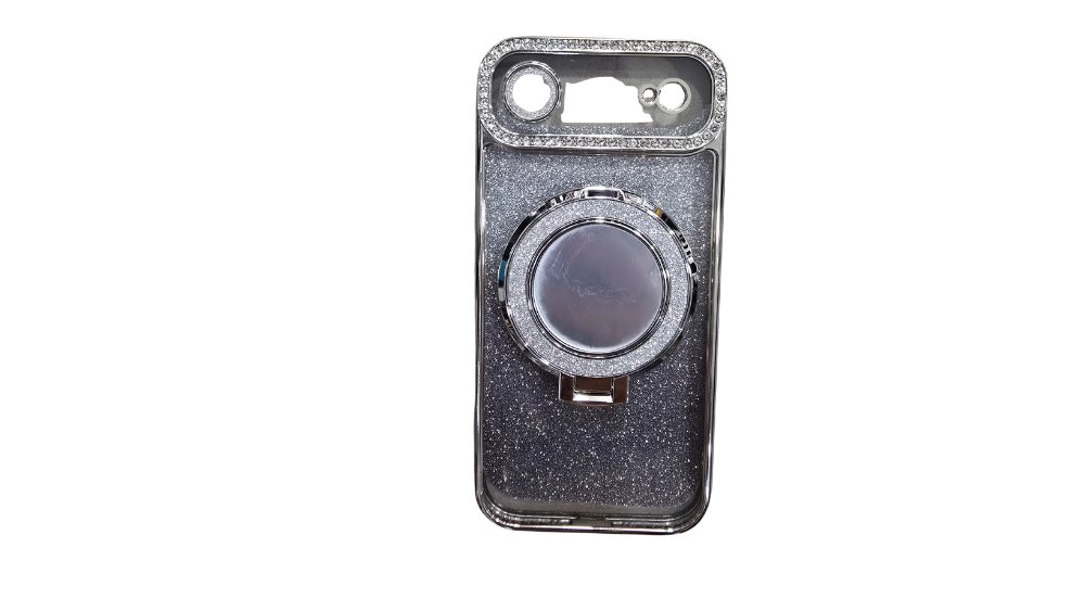 Glitter silver iPhone Case with Mirror, Ring Holder Iphone 17 air