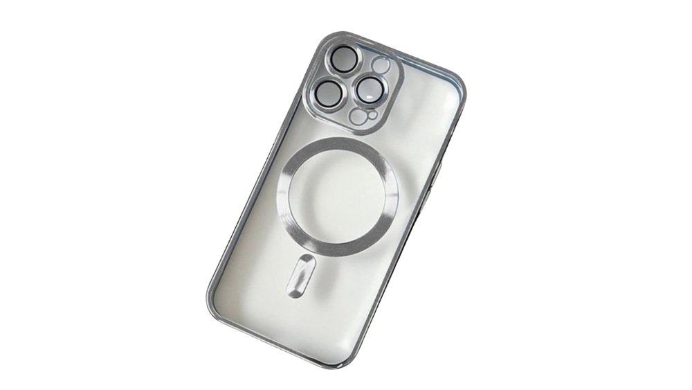 MagSafe Clear iPhone Case with silver Edge – Slim, Protective iphone 14+