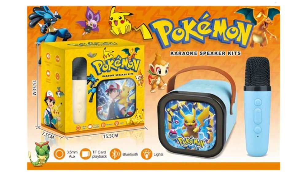 Pokémon Karaoke Speaker Kit – Bluetooth Speaker with Microphone