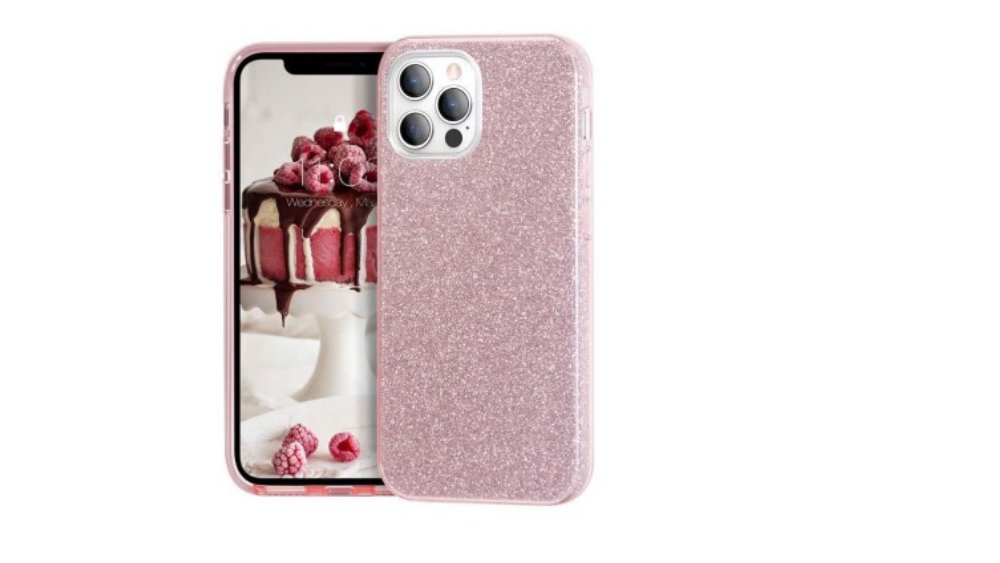 Pink Double layer & glitter hard cover 15promax