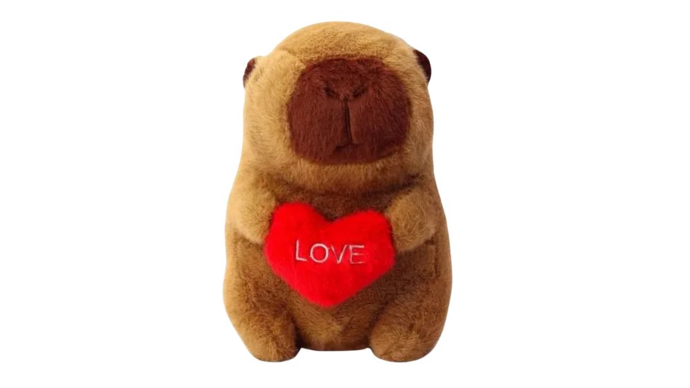 Capybara Plush with Heart
