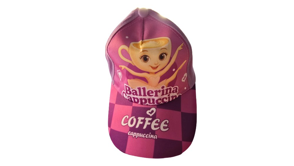 Kids Ballerina Cappuccina Cap – Pink Coffee Cartoon Hat