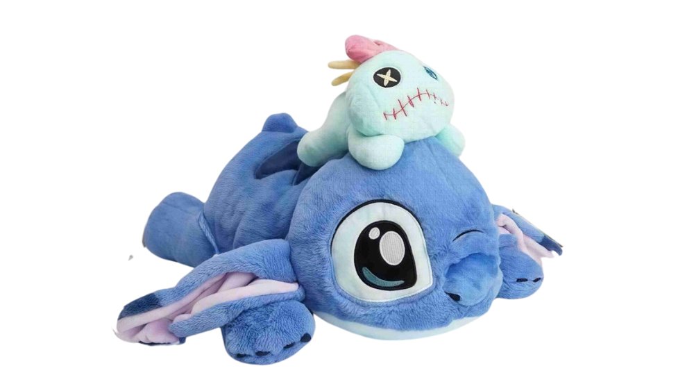 Disney Stitch Plush with Scrump – Cute Laying Soft Toy 30cm