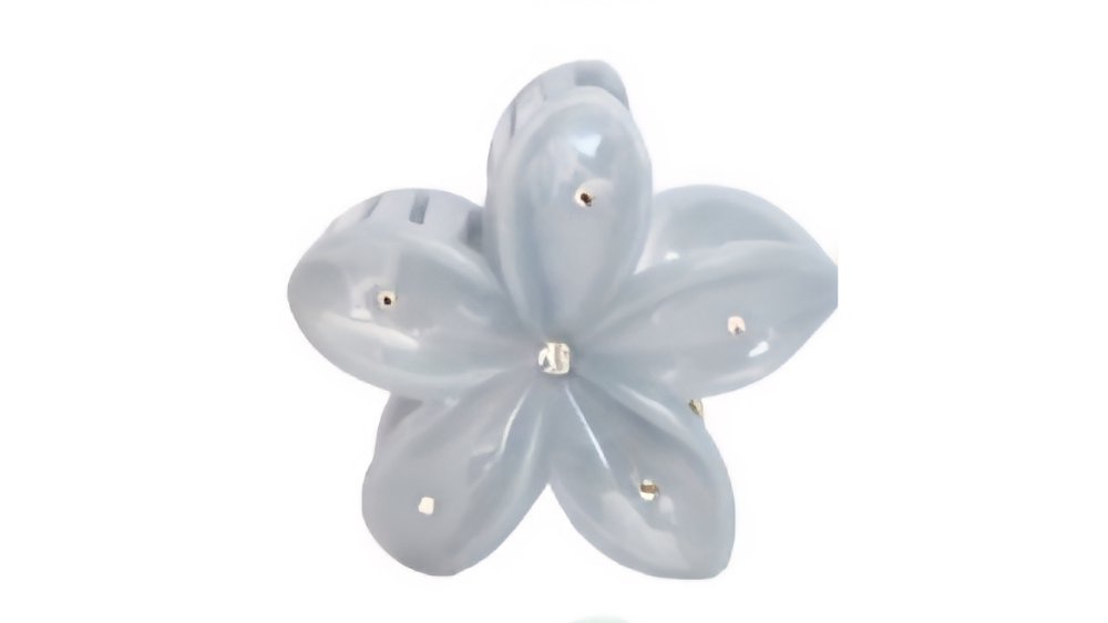 Light Blue Flower Hair Clip