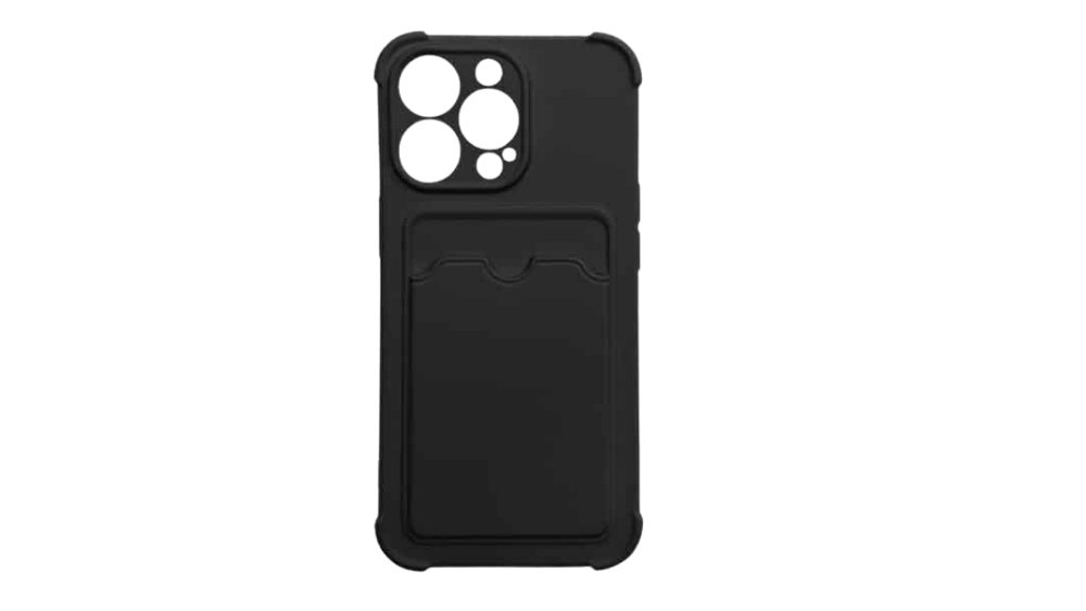 Wallet black Phone Case with Card Holder – Shockproof, Slim & Stylish